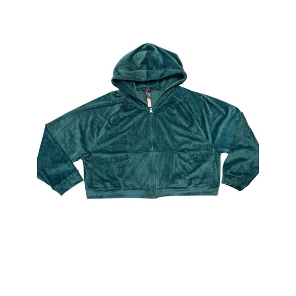 Victorias Secret Green 2 Piece Velour Tracksuit Outfit Y2K Inspired Size XXL - Picture 2 of 5
